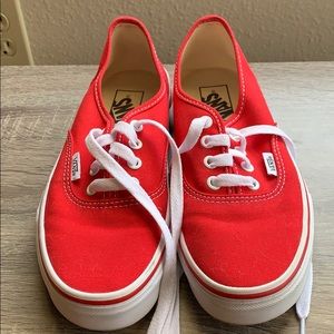 Red vans size 6